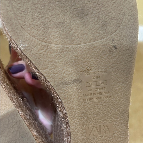 Zara Women's Wedge Sandals with Clear Straps - Brown - Picture 9 of 14
